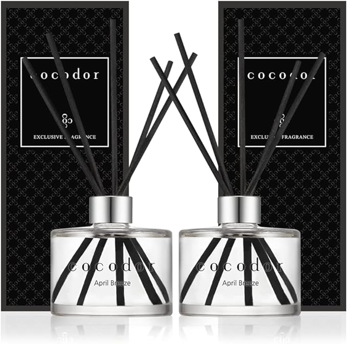 COCODOR Signature Reed Diffuser / April Breeze / 2 Pack / 6.7oz (200ml) / Home & Office Decor, Fragrance Gifts
