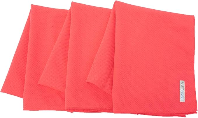 BUILTCOOL Adult Cooling Towel - Men & Women Chilly, Lightweight, Soft, Neck and Face Cooling Towel for Sport, Camping, Hunting, One Size, Diva, 3 Pack