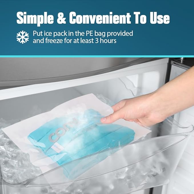 Ice Pack for Back Pain Relief, 2 Hours Long Lasting Cold Pack for Lower Back, Cold Therapy Flexible Ice Pack Wrap for Lumbar Pain, Sciatica, Coccyx, Swelling, Surgery