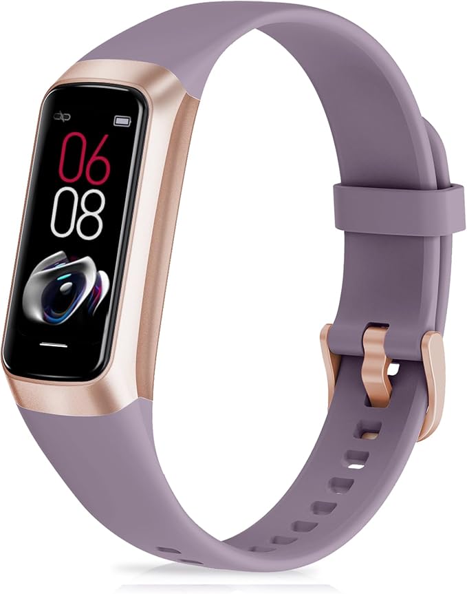 Fitness Tracker with Step Counter/Calories/Stopwatch, Activity Tracker, Health Tracker with Heart Rate Monitor, Sleep Tracker,1.10''AMOLED Touch Color Screen, Pedometer Watch for Women Men