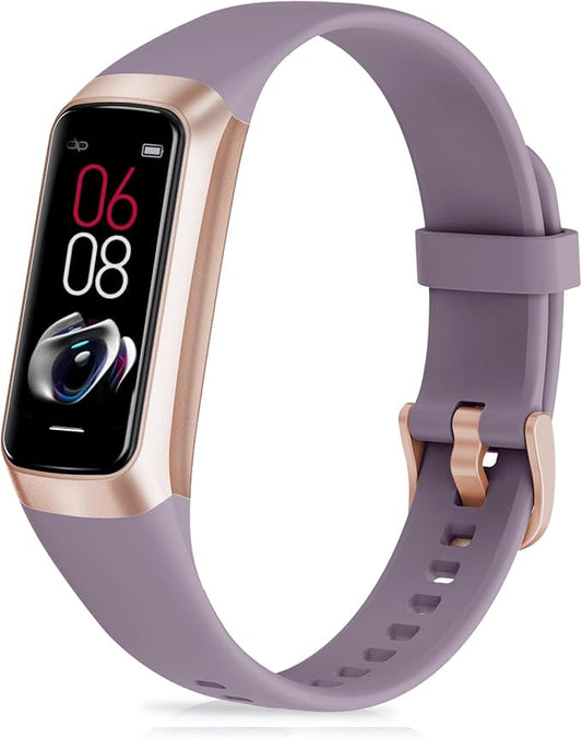 Fitness Tracker with Step Counter/Calories/Stopwatch, Activity Tracker, Health Tracker with Heart Rate Monitor, Sleep Tracker,1.10''AMOLED Touch Color Screen, Pedometer Watch for Women Men