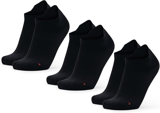 DANISH ENDURANCE Low-Cut Athletic Socks, Moisture Wicking, Men & Women, 3-Pack