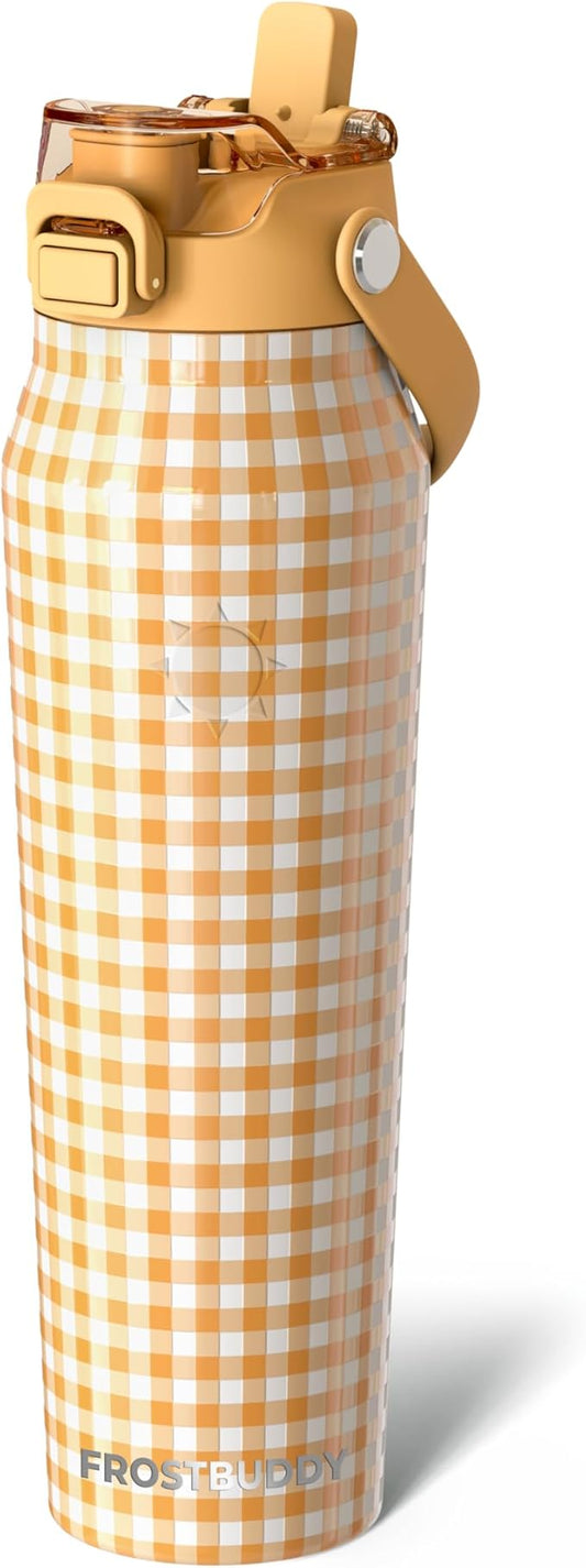 Frost Buddy 32oz Insulated Water Bottle with Straw & Chug Lid | Leak-Proof Stainless Steel | 24-Hours Cold | Sweat-Proof, Cup Holder Friendly | Ideal for Gym, Travel, Sports & Everyday Hydration