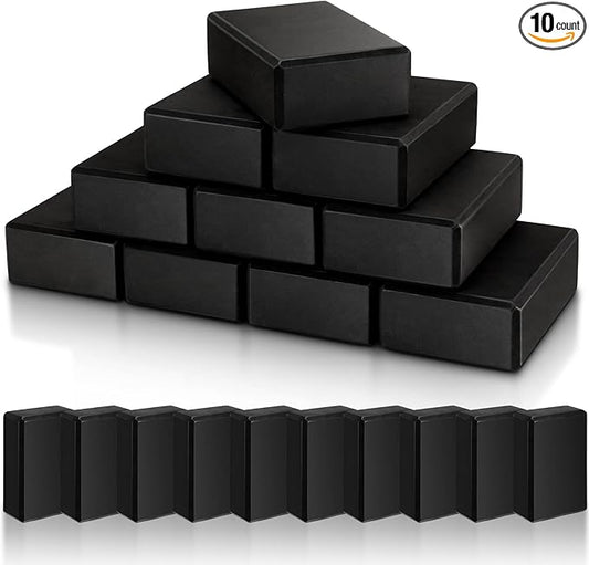 10 Pcs Foam EVA Yoga Blocks Lightweight Non Slip Supportive Yoga Bricks for Pilates Stretching and Meditation, Women Men Yogi Beginners