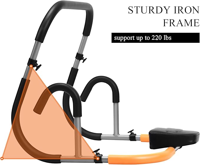 GYMAX Ab Crunch Trainer, Portable Ab Workout Equipment with Padded Headrest for Core Muscle Strength, Abdominal Exercise Machine for Suit Up Trainer for Home Gym Fitness