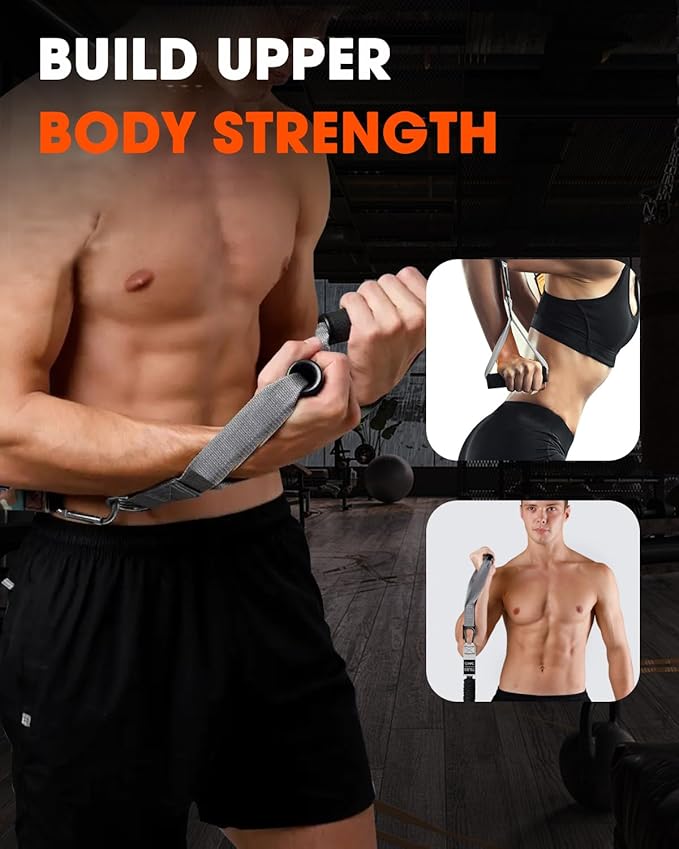 Pull Up Assistance Bands Set with Adjustable Resistance Band Bar, Heavy Duty Pull-Up Assist Band System for Chin Up, Strength Training, Home Gym Workout, Fabric Foot/Knee Rest Included