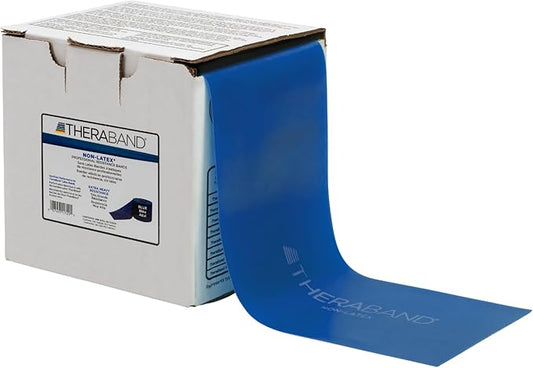 THERABAND Resistance Band, Black, Special Heavy, 50-Yard Roll, Latex Elastic Band for Exercise