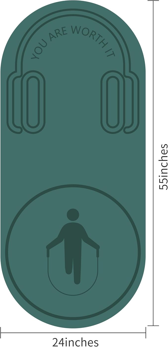 Non-Slip Jump Rope Mat Shock Absorption Rope Skipping Mat for Adults & Children Home Indoor Workout Exercise Mat