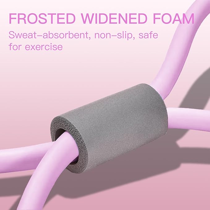 Figure 8 Fitness Resistance Bands with Handles - 4-Piece Set for Full-Body Workouts - Ideal for Strength Training, Physical Therapy, and Home Gym