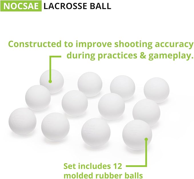 Champion Sports Lacrosse Balls: Official Size Sporting Goods Equipment for Professional, College & Grade School Games, Practices & Recreation - NCAA, NFHS and SEI Certified