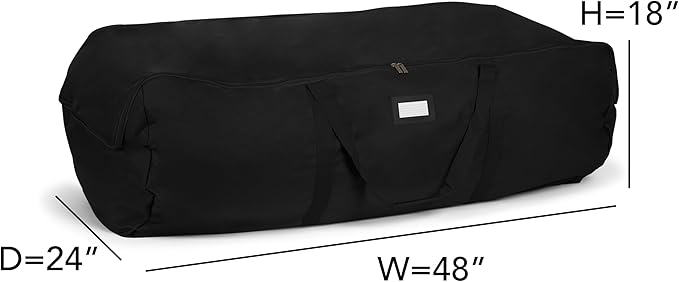 Covermates Keepsakes - Storage Duffel Bag - Heavy Duty Polyester - Reinforced Handles - Closet Storage, Black