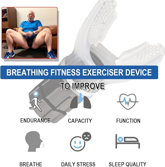 Breathing Fitness Exerciser Device, Breathing Exerciser, Breathing Expander, Breathe Easier with Stronger Suitable and Adjustable for All.