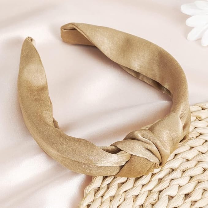 Madison Tyler Headbands for Women | Fashion Boho Top Knotted With Rhinestones Elastic Workout Hairbands | Outdoor and Party Non Slip