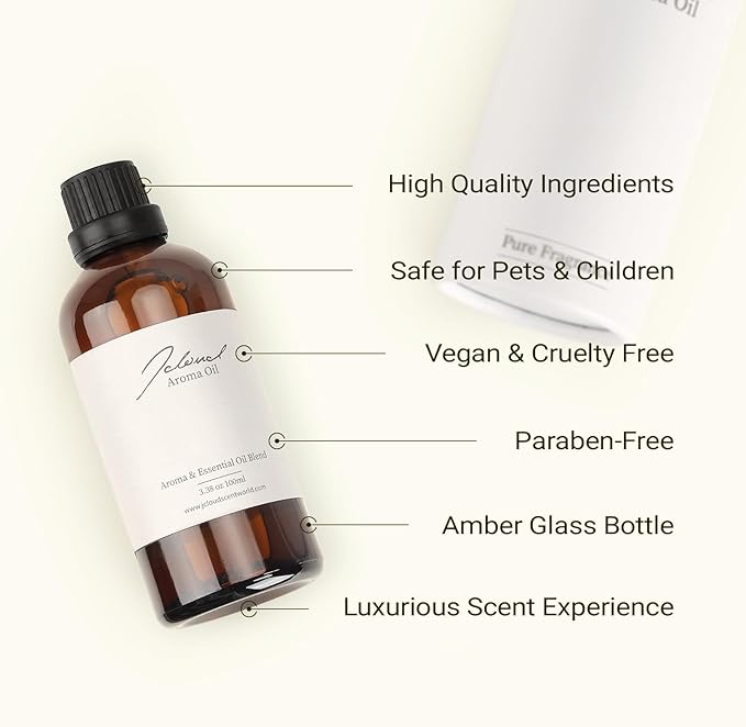 JCLOUD Golden Osmanthus Hotel Diffuser Oil, Luxury Diffuser Oils Scents for Home, Natural Essential Oils for Cold-Air & Ultrasonic Diffuser Aromatherapy, Long Lasting – 3.38 Fl Oz, 100mL