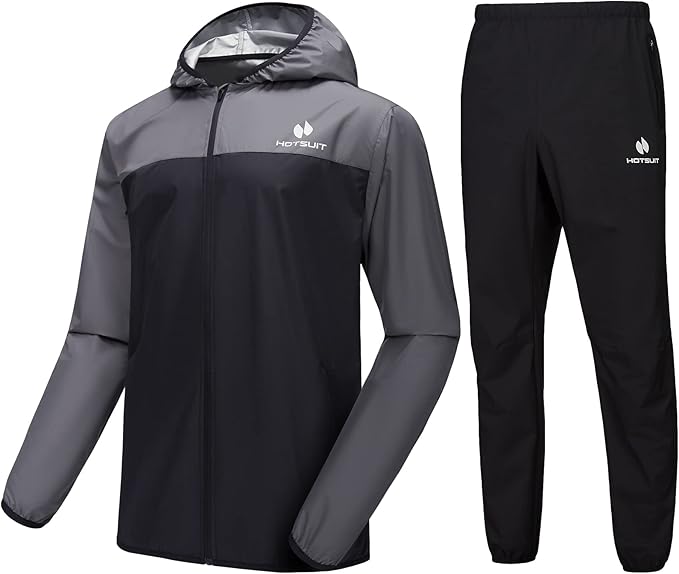 HOTSUIT Sauna Suit for Men Weight Loss Sweat Suits Gym Workout Exercise Sauna Jacket Pant Full Body