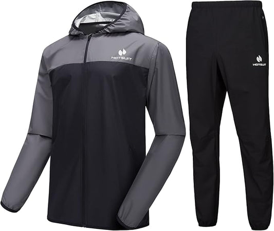 HOTSUIT Sauna Suit for Men Weight Loss Sweat Suits Gym Workout Exercise Sauna Jacket Pant Full Body