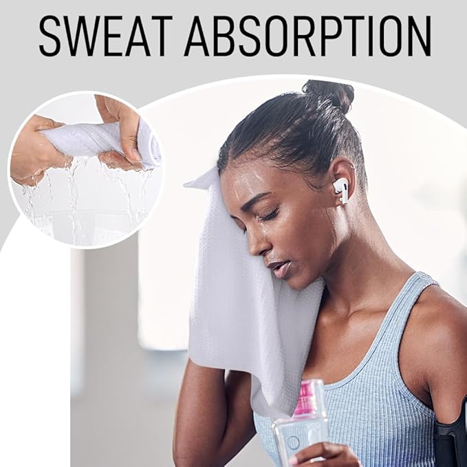 SUNLAND Microfiber Sports Workout Towels Fast Drying Fitness Sweat Towels for Men & Women Lightweight Multi-Purpose Gym Exercise Towel