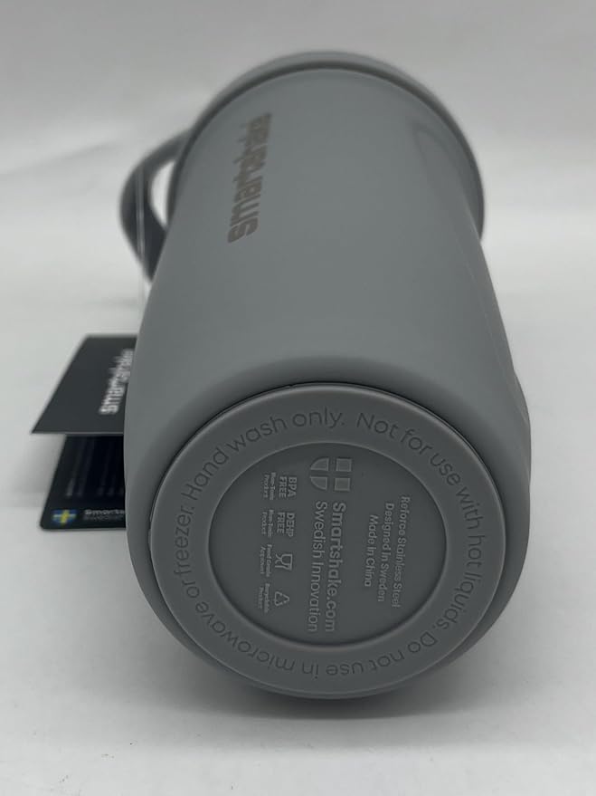 Smartshake Reforce Stainless Steel Protein Shaker Bottle 900 ml | 30 oz - Leakproof Screw-on Lid - BPA Free – Non Insulated Bottle- Unisex (Grey)