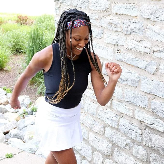 Sweaty Bands Womens Girls Headband - Non-Slip Velvet-Lined Fitness Hairband - Confetti 1.5-Inch