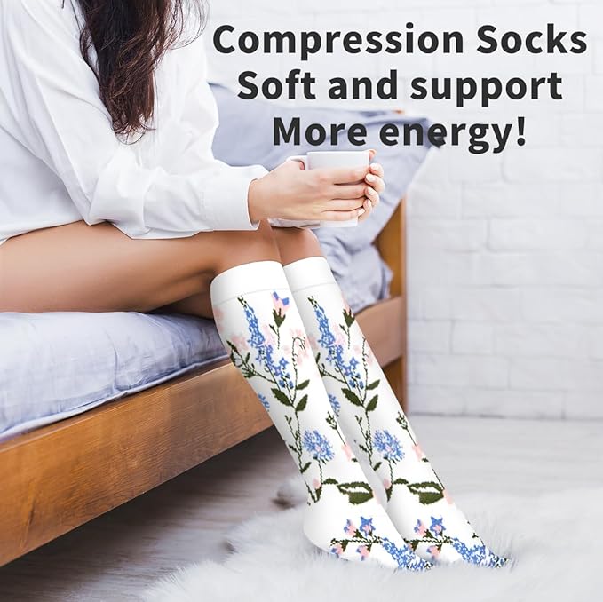 Copper Compression Socks for Women and Men(6 Pairs)-Best Support for Running, Athletic, Nursing, Travel