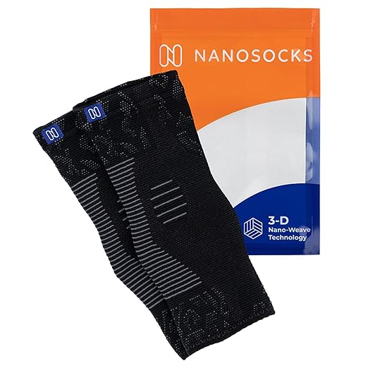 Compression Socks for Women & Men (1 Pair) - BEST Ankle Brace Support Sleeve for Neuropathy, Plantar Fasciitis, Diabetic Foot Nerve Pain Relief - Toeless (Medium, Black)