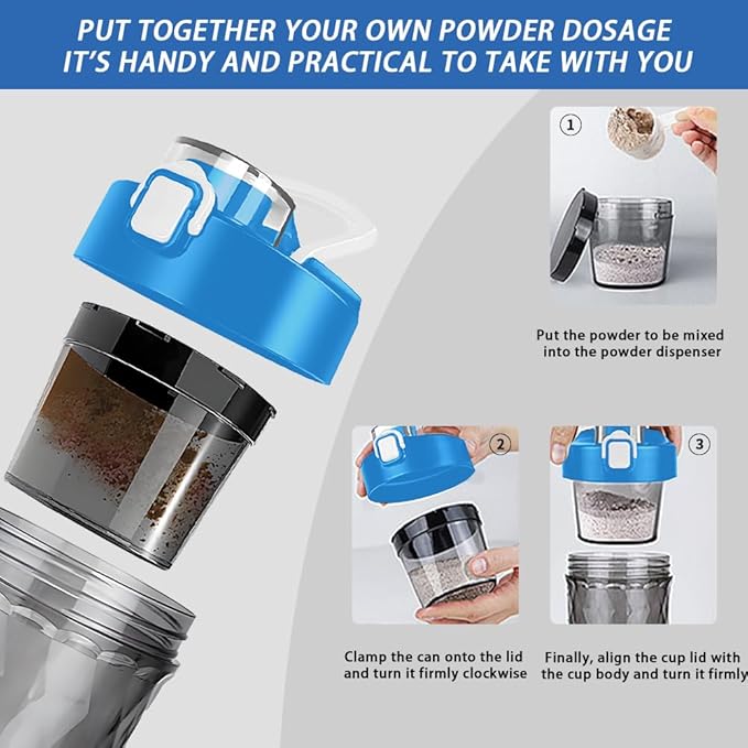 Electric Protein Shaker Bottle, USB Rechargeable Mixing Cup, Water Drink Mixer Portable Bottles for Gym Sport, BPA-Free Tritan, 22oz