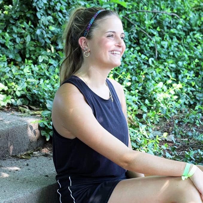 Sweaty Bands Womens Girls Headband - Non-Slip Velvet-Lined Fitness Hairband - Don't Cross Me Black 3/8-Inch