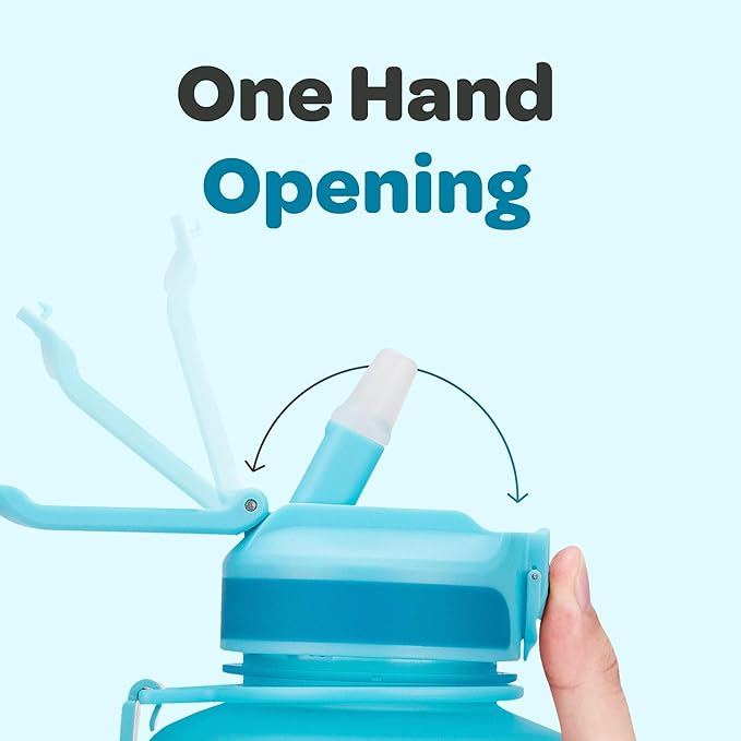 Hydracy Water Bottle with Time Marker -Large BPA Free Water Bottle & No Sweat Sleeve -Leak Proof Gym Bottle with Fruit Infuser Strainer & Times to Drink -Ideal for Fitness Sports & Outdoors