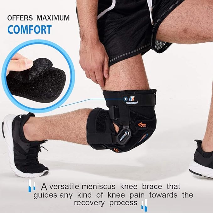 2.0 Version xxl Hinged Knee Braces for Knee Pain Relieve,GEL Patella Knee Brace Plus Size with Side Stabilizers, Knee Support for Meniscus Tear,ACL,MCL,Arthritis(2XL Fit Upper 26-31- Below 22-25.5")