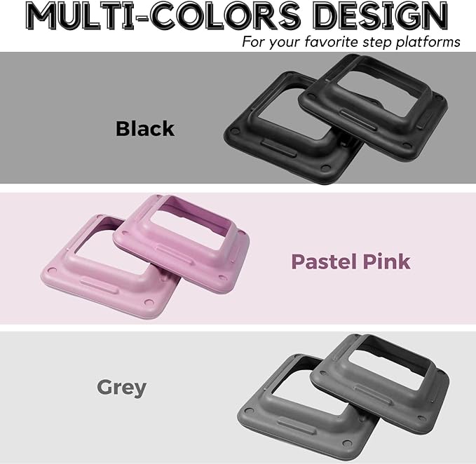 Yes4All 16"x16" Extra Adjustable Risers for Aerobic Exercise Workout Step Platform (Pair) - Not Included Aerobic Step Platform