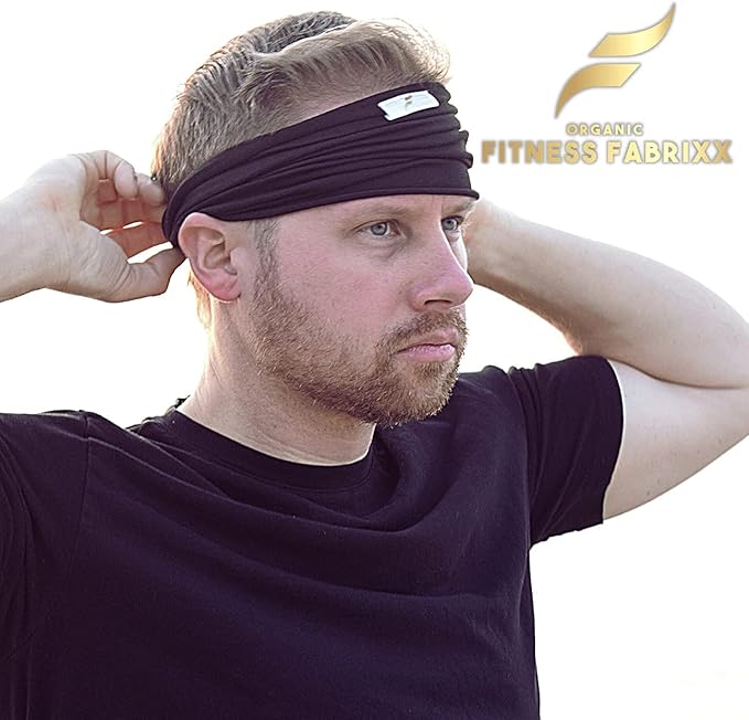 Organic Fitness Fabrixx - Premium Gym Headband Made with Organic Cotton, Sweatband Headband with a Stylish Twist for Men and Women