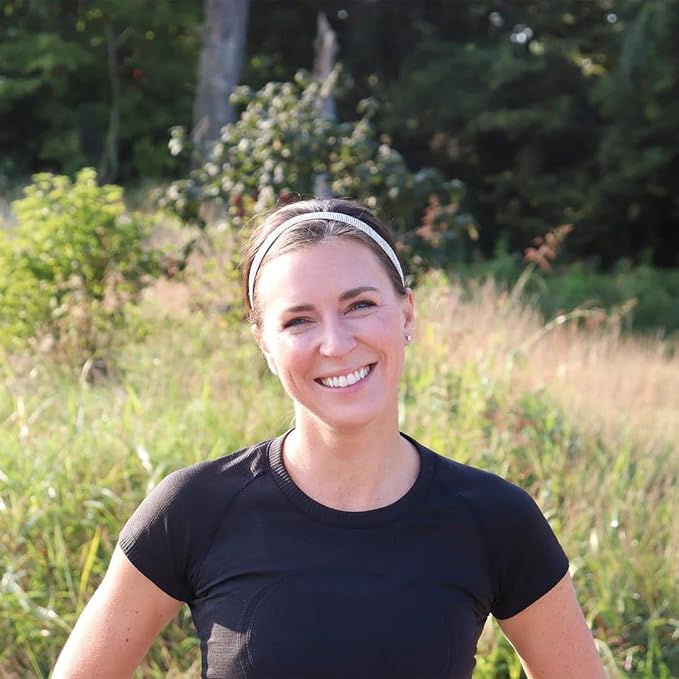 Sweaty Bands Womens Girls Headband - Non-Slip, Velvet-Lined Sparkle Hairband - Bling It Girl's Best Friend Silver 5/8-Inch