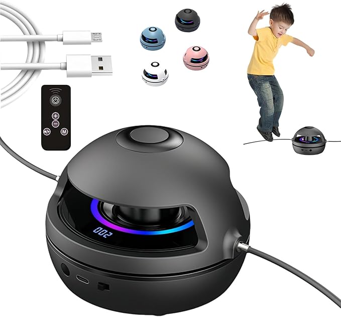 Smart Jump Rope Machine, Electric Music Jump Rope, Smart Counting Rope, 1-10 Speed Levels, Bluetooth Remote Control, Parent-Child Interactive, for Kids 4-12 and Adults