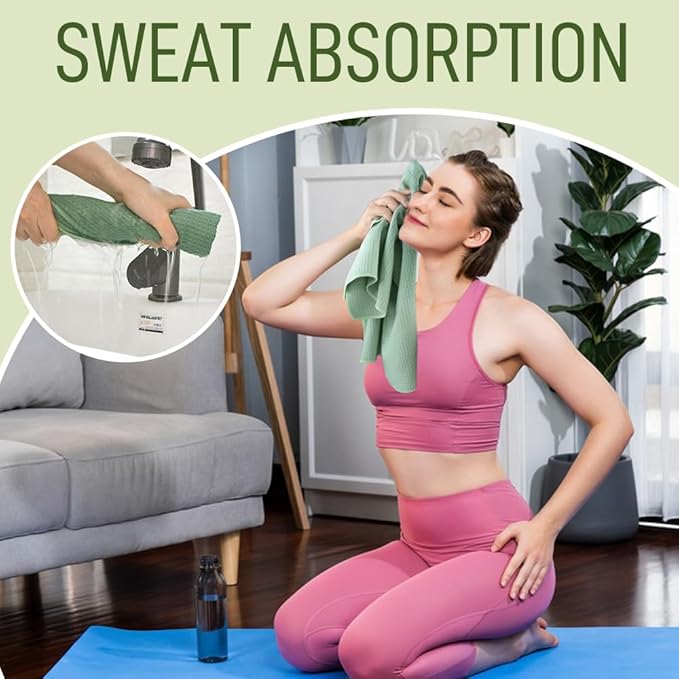SUNLAND Microfiber Sports Workout Towels Fast Drying Fitness Sweat Towels for Men & Women Lightweight Multi-Purpose Gym Exercise Towel