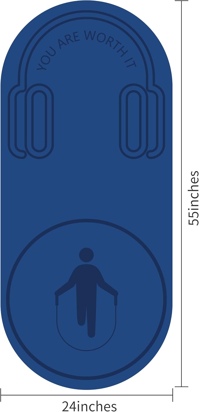 Non-Slip Jump Rope Mat Shock Absorption Rope Skipping Mat for Adults & Children Home Indoor Workout Exercise Mat