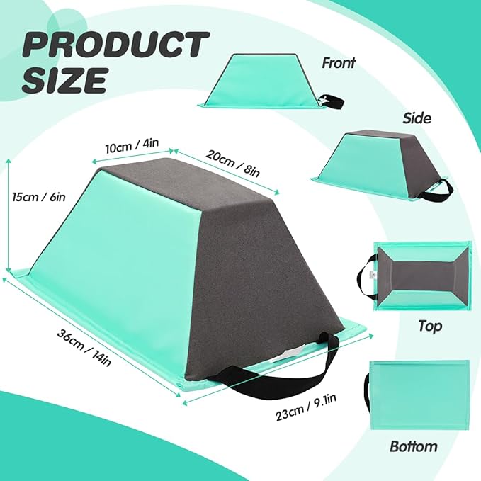 Cheer Stunt Training Stand, PU Non-Slip Stunt Trainer Flyer Stand Cheer for Promotion and Development of Flexibility, Coordination (Green)
