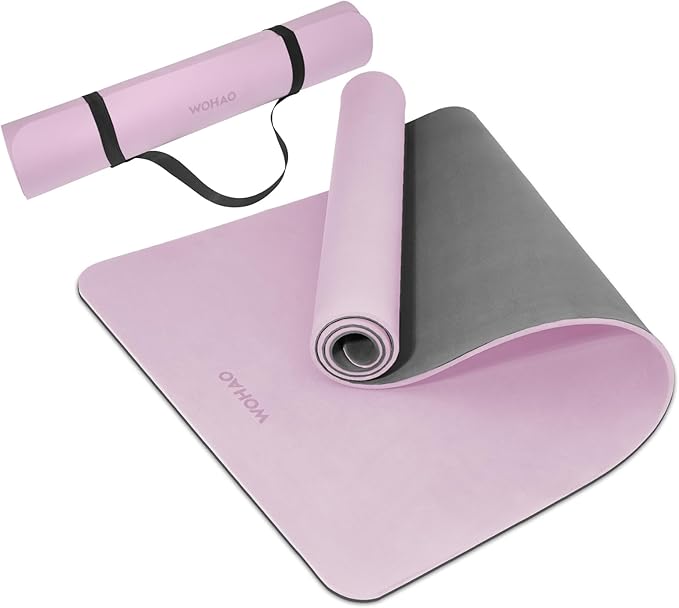 Extra Wide & Thick 8mm Yoga Mat, 72"x31.5" Large Non Slip Exercise Mat, Premium POE Material for Superior Cushioning & Stability, with Strap for Home Gym, Pilates