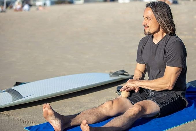 Travel Cork Massage Ball | Lightweight, Sustainable Alternative to Lacrosse Ball for Muscle Pain Relief (2.5 Inch (Pack of 1), Sanded Cork)