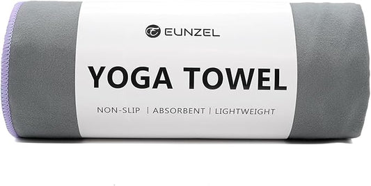 Eunzel Hot Yoga Towel Non-Slip Yoga Mat Towel Ultra-Absorbent Microfiber Towel for Hot Yoga, Pilates，Bikram and Workout 26.5"x 72"