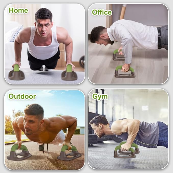 Push Up Bars – Ergonomic Pushup Handles for Floor Strength Training, Non-Slip Push-Up Stands with Soft Grip, Pushups Bars for Home Gym Workout