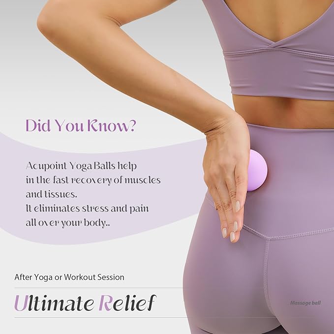 Massage Lacrosse Balls for Myofascial Release,Yoga Deep Tissue Massage,Trigger Point Therapy and Foot Plantar Fasciitis,Muscle Soreness Massager Ball (2 Packs) (Orange)