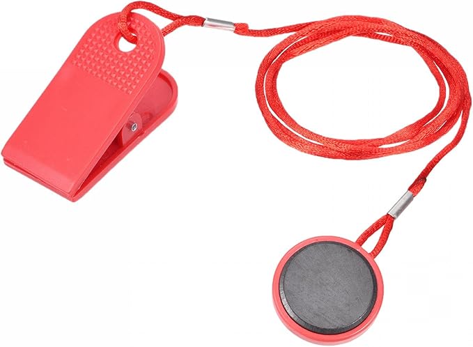 uxcell Fitness Magnet Key, 32mm Dia. Shell, 28mm Dia. Magnet, Universal Safety Lock for Most Treadmill, Red