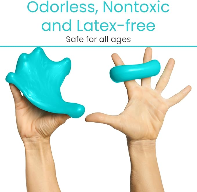 Vive Therapy Putty, Occupational Hand Tools (2 Pack) - Sensory Stress Relief - for Physical Exercise, Finger Pain, Grip Strength, Rehab, Arthritis, Adults, Forearms, Fidgeting, Motor Skills