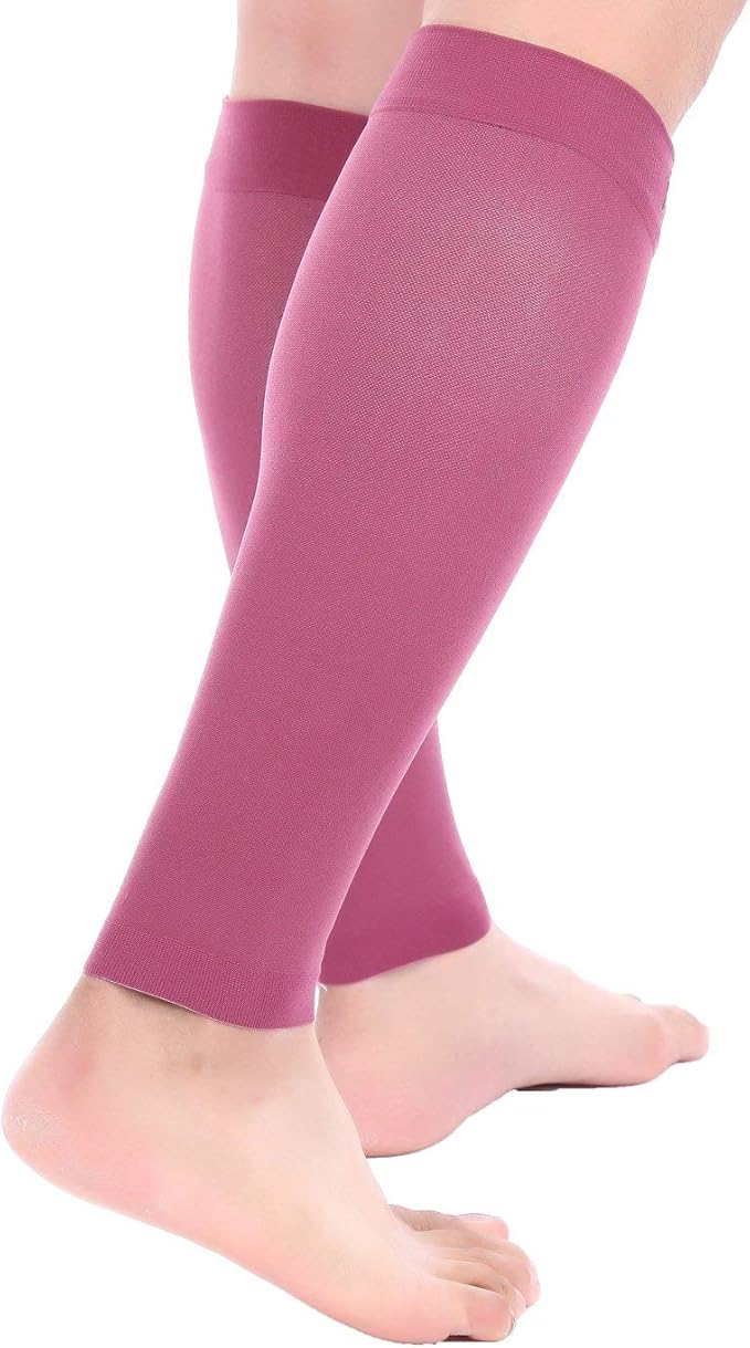 Doc Miller Compression Calf Sleeve for Men & Women, Premium Medical Grade, 15-20mmHg Graduated Support for Running, Calf Tear, Shin Splints, Knee High, Calf Sleeves, 1 Pair