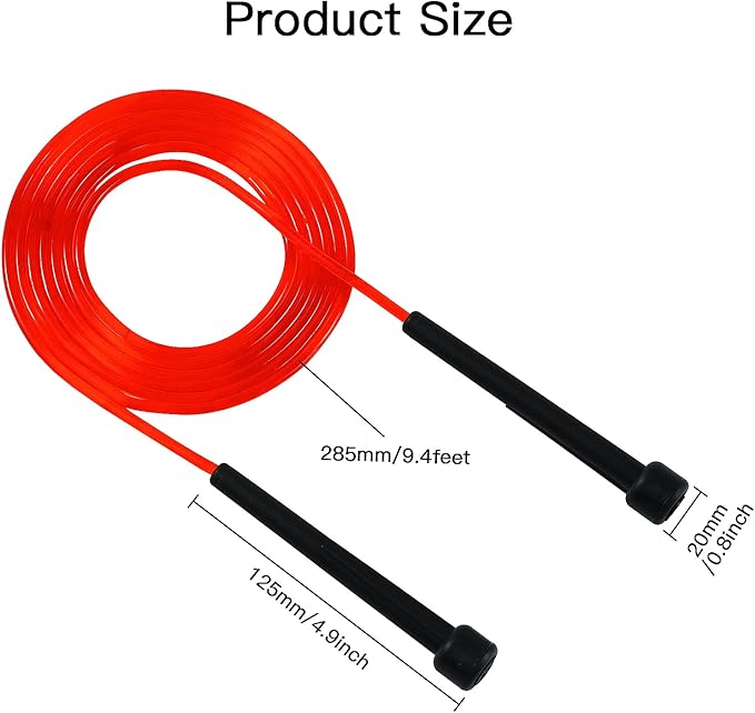 10 Pack PVC Jump Rope for Cardio Fitness - Versatile Adjustable Skipping Rope for Women Men Kids, Speed Jump Rope for Exercise,9 Feet