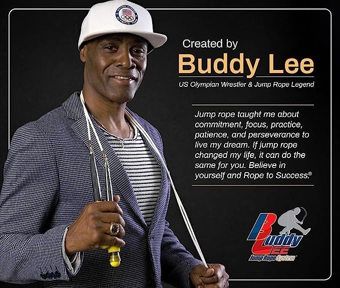 Buddy Lee Jump Ropes Rope Master Original Ball Bearing Jump Rope, 9” HD Plastic Handles. Perfect Jump Rope for Fitness, CrossFit Gym, Endurance Jumping, Cross Overs, Extreme Jumping