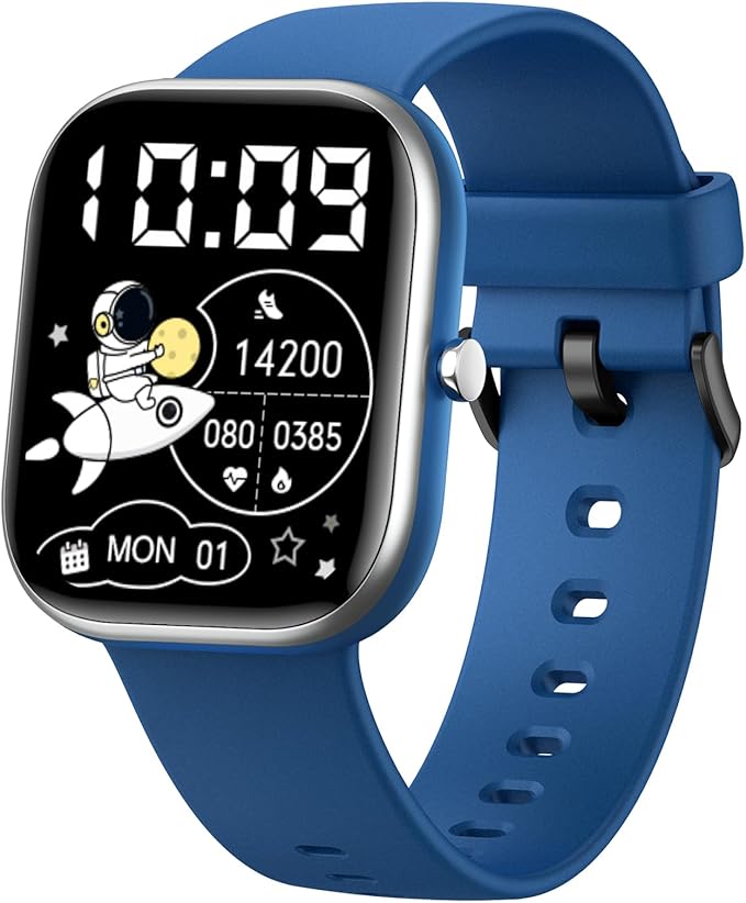Smart Watch for Kids Fitness Tracker No Phone/APP Needed,19 Sport Mode,1.5" DIY Dial,IP68 Waterproof,Sleep Monitor,Pedometers,Heart Rate,Great Birthday Gift for Boys Girls Teens 6-14 Year Olds (Blue)