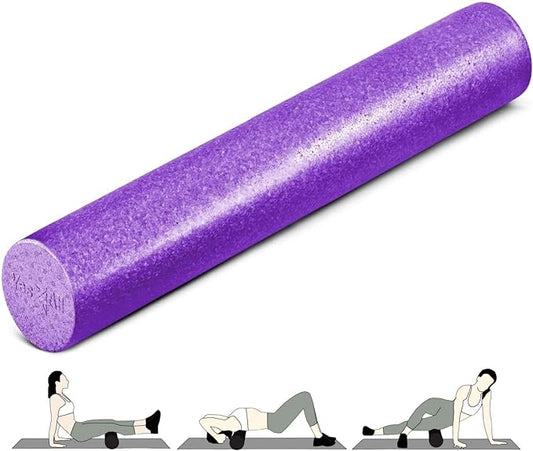 Yes4All High-Density EPP Round Back Roller Foam, Exercise Foam Roller for Yoga, Pilates & Stretching - 12, 18, 24, 36 inch