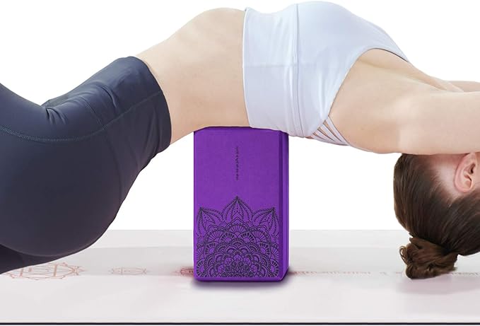 nuveti Yoga Blocks Set of 2, High Density Yoga Brick Foam Blocks to Improve Strength, Flexibility and Balance Brick Foam Blocks
