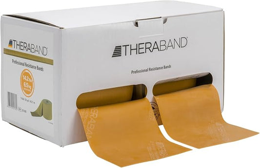THERABAND Resistance Band, Black, Special Heavy, 50-Yard Roll, Latex Elastic Band for Exercise